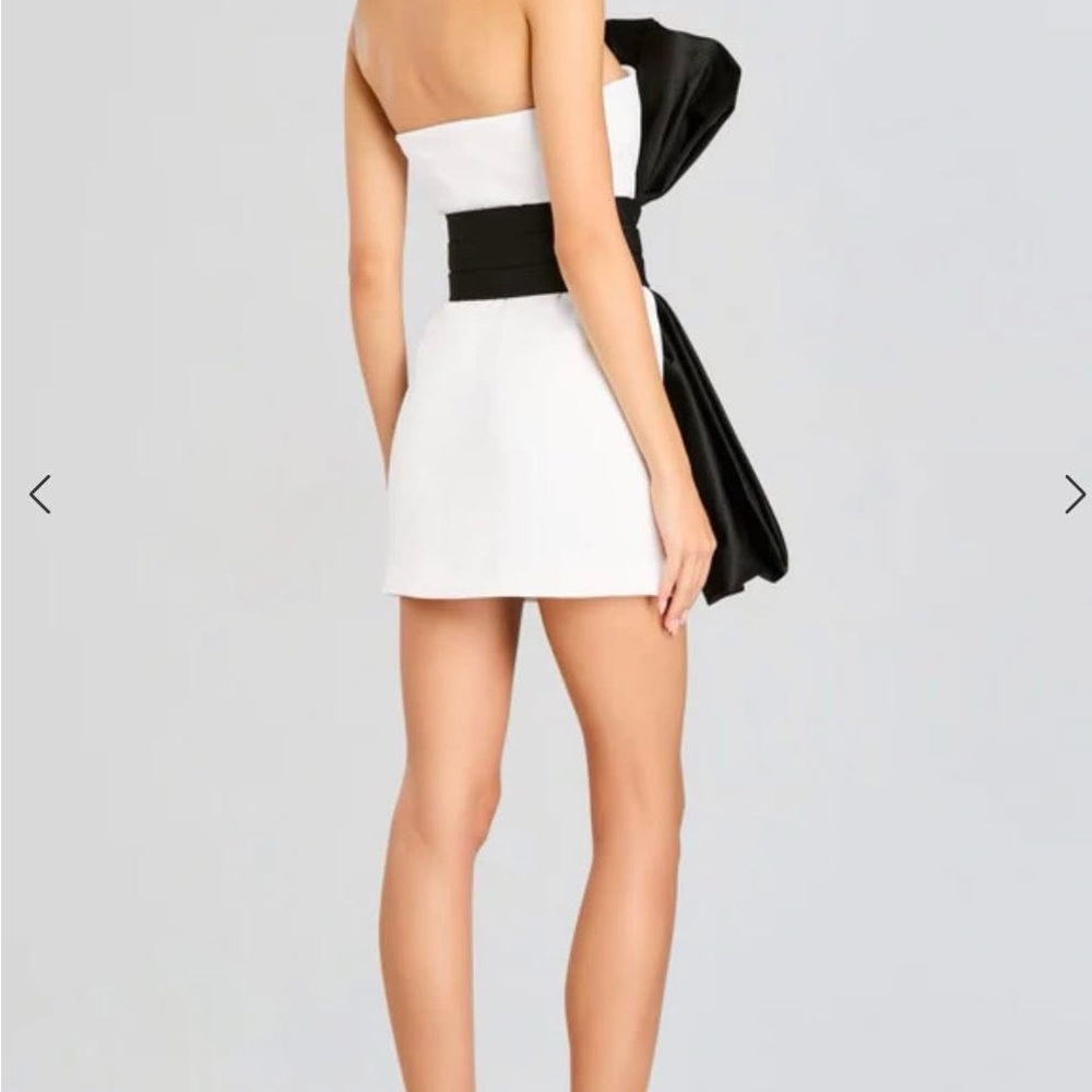 NEW~ $1200 Retrofete~ Gorgeous Black White Mini Dress Valentines Day Perfection - Picture 2 of 6